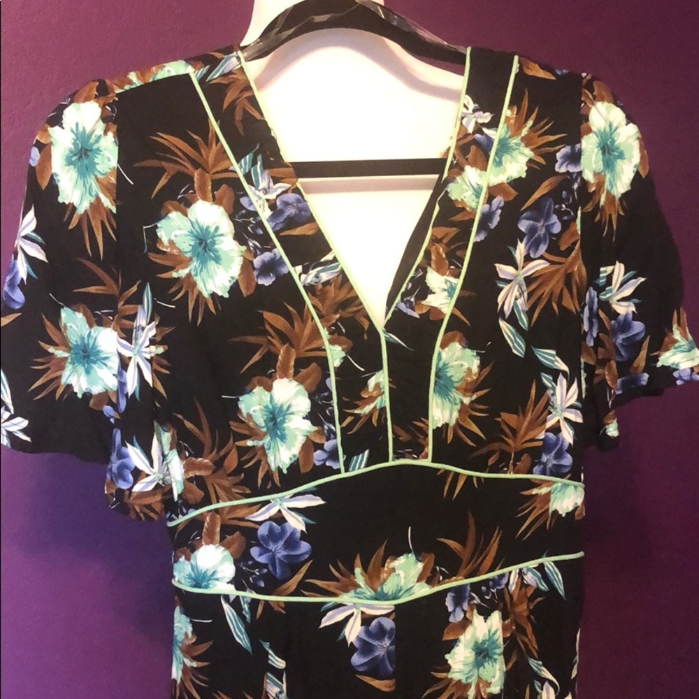 The Oblong Box Floral Jumpsuit Medium